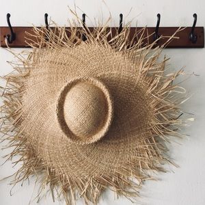 Raffia straw hat